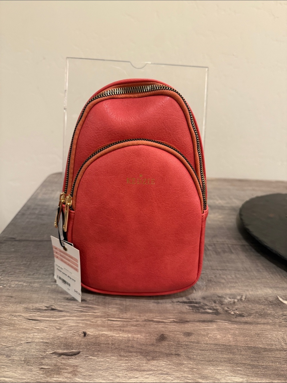 Kedzie Compact Coral Mini Backpack Purse - Unbranded